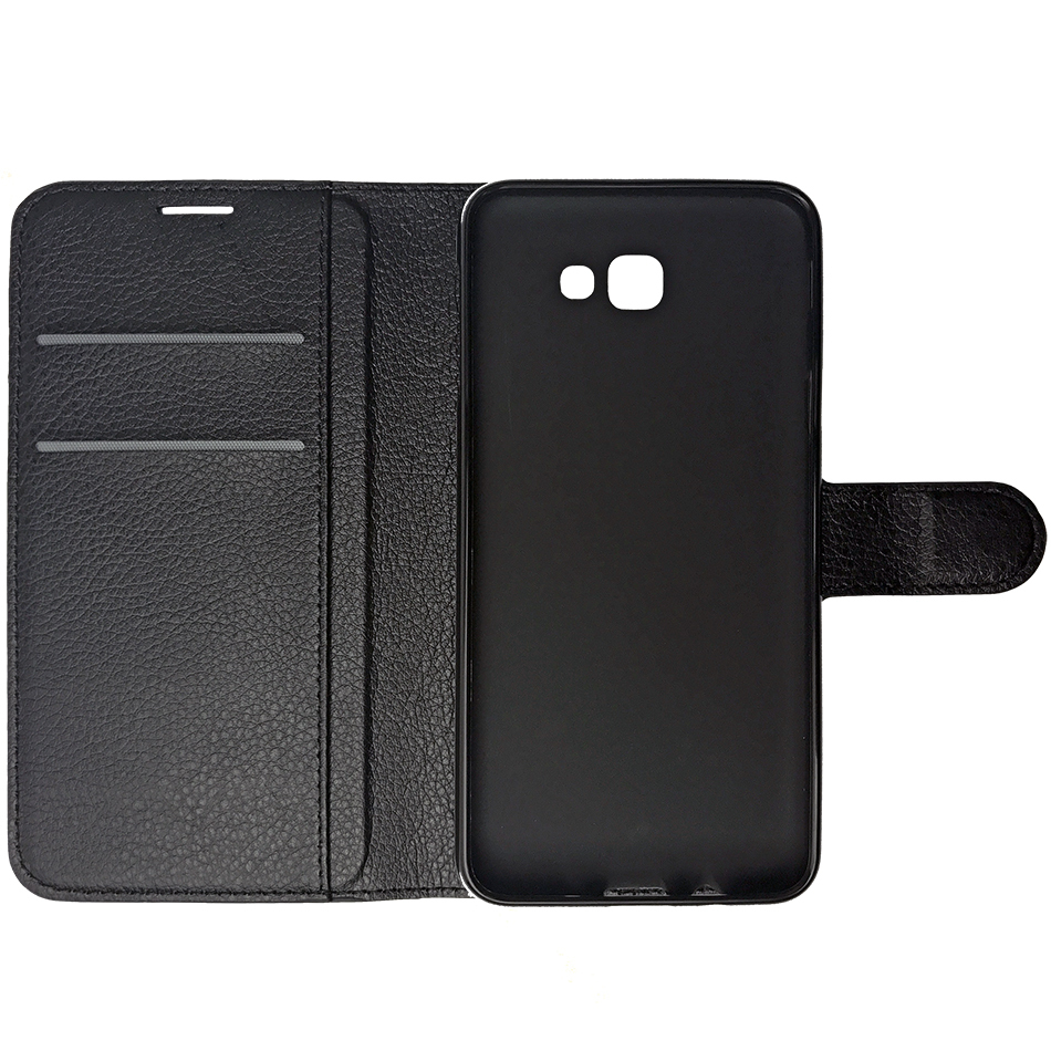 Leather Wallet Case Samsung Galaxy J Prime Black