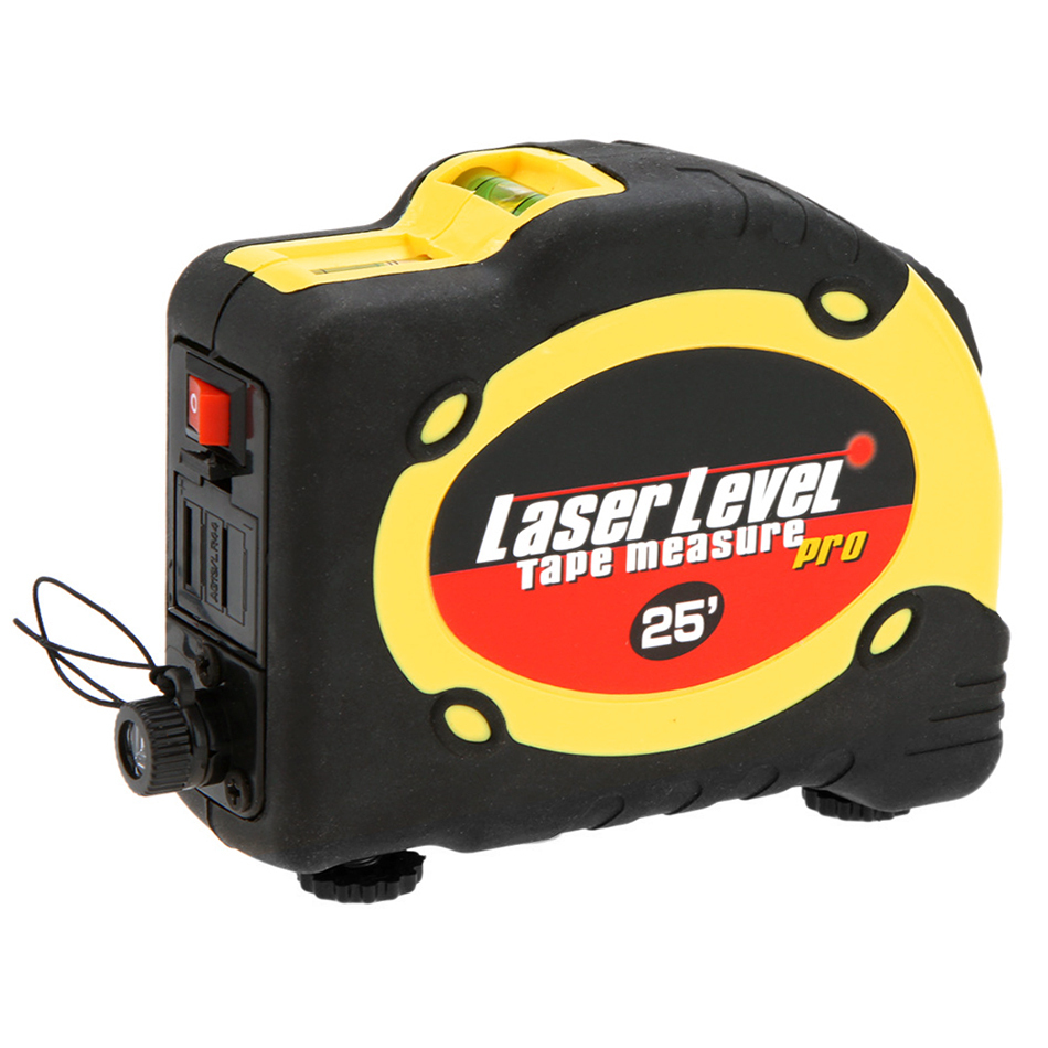 laser level and tape measure