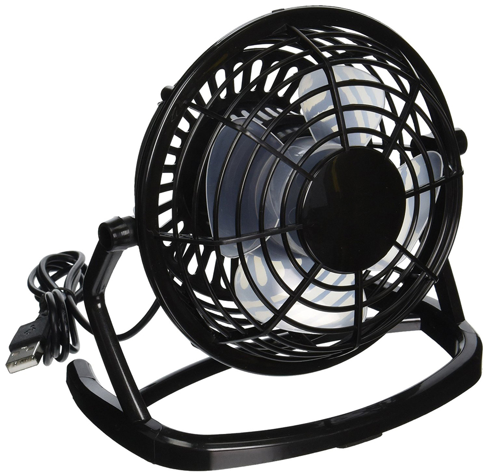 Twitfish High Air Flow USB Desktop Retro Computer Fan (Black)