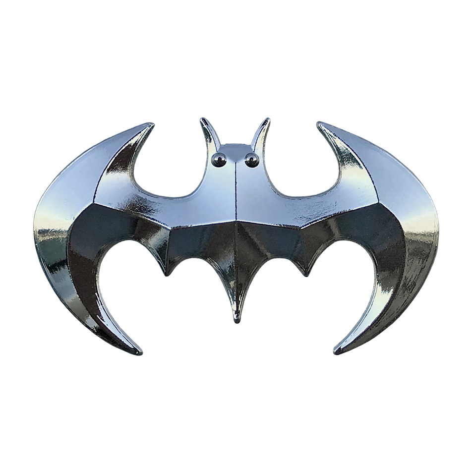 Batman Superhero Logo Car Chrome Badge (Silver)