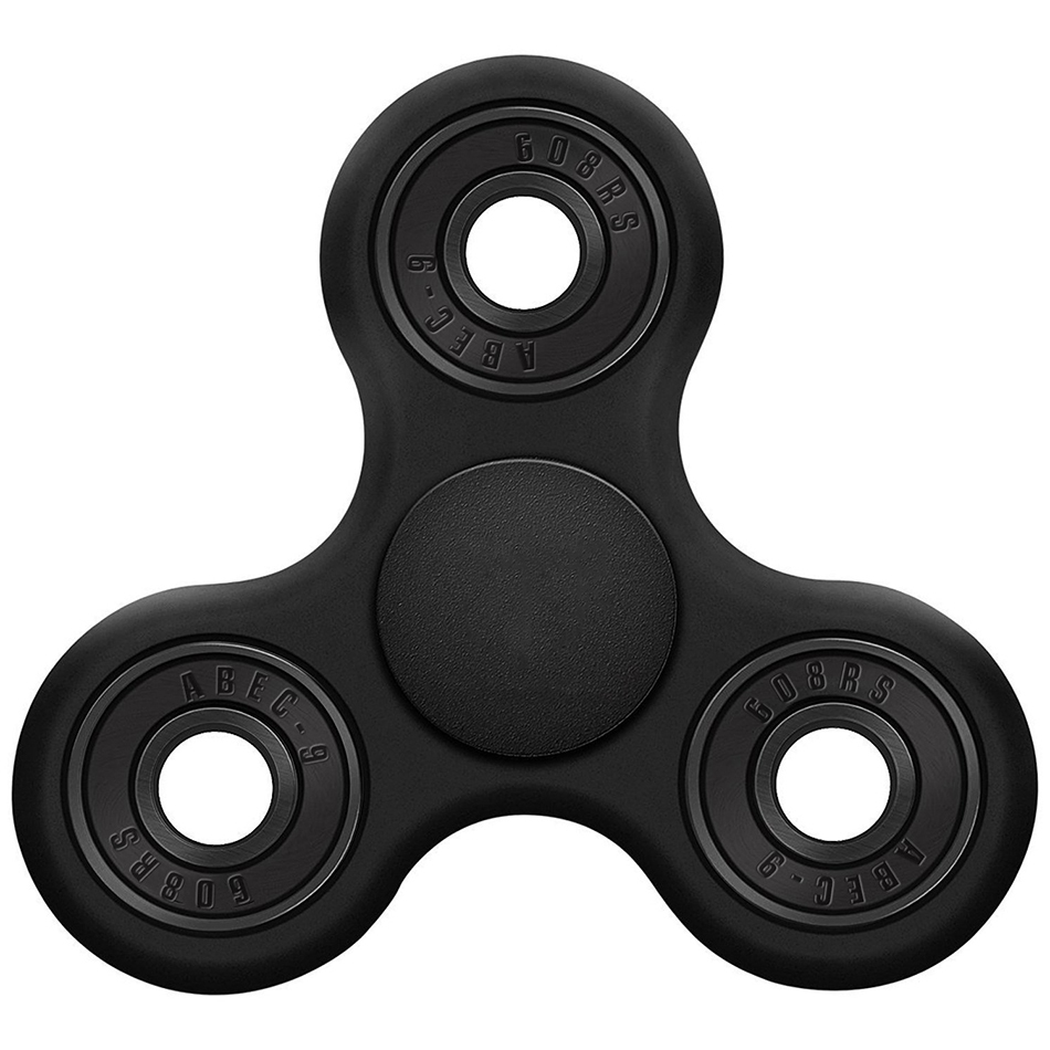 Ceramic Bearing POM Frame Tri Fidget Spinner (Black)