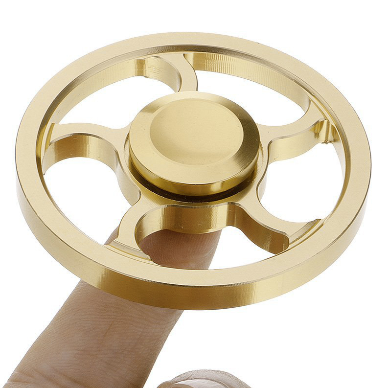 Aluminium Wagon Wheel Fidget Spinner (Metallic Gold)
