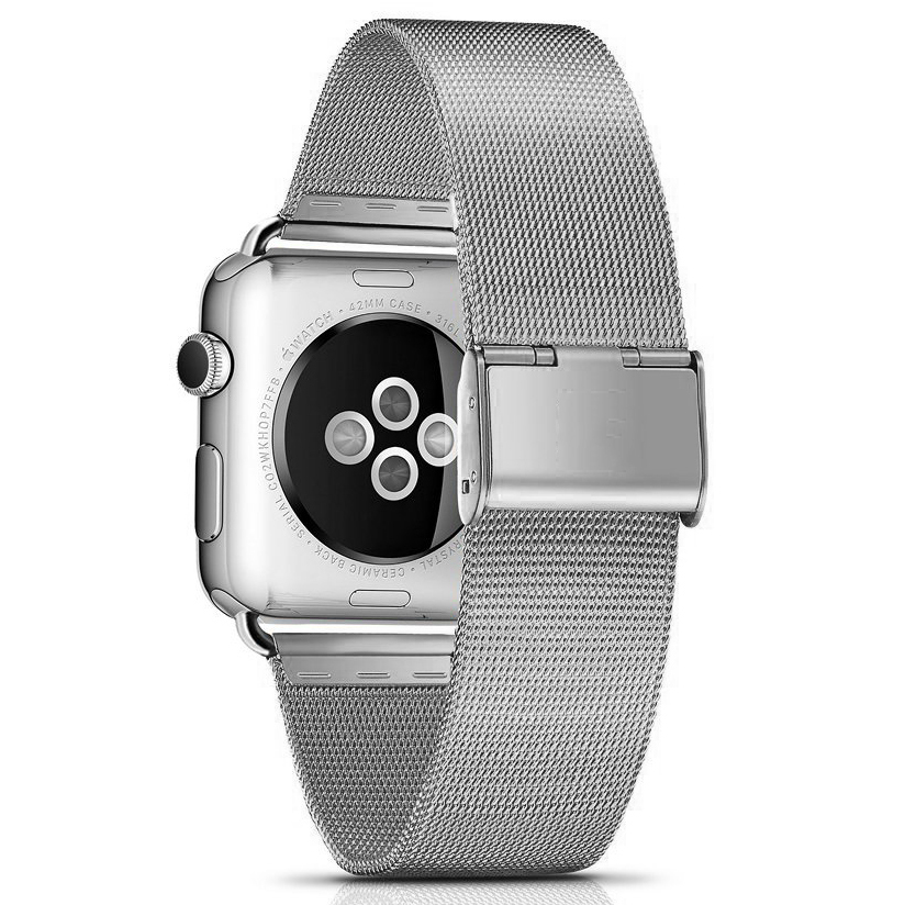 Milanese Stainless Steel Band - Apple Watch 42 / 44mm (Silver)