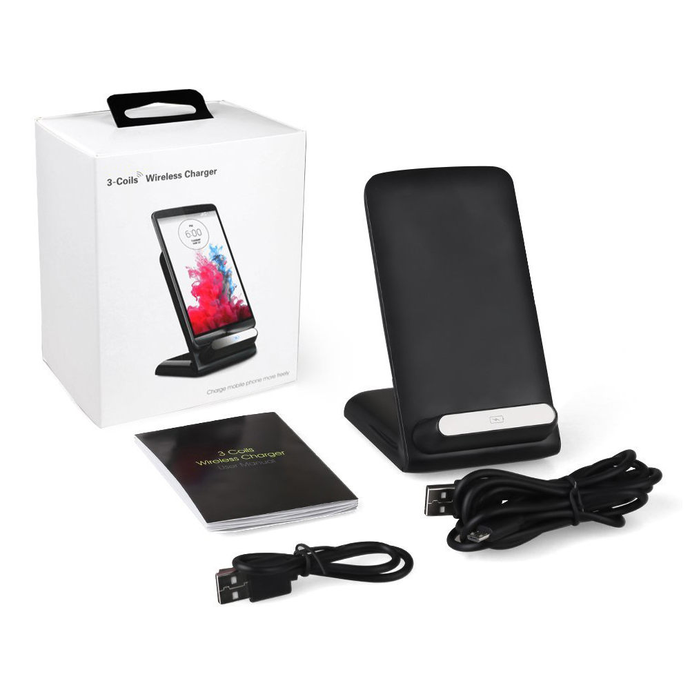 qi wireless charging stand with 3 coils black 10