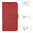 Leather Wallet Case & Card Holder Pouch for OnePlus 8 - Red