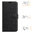 Leather Wallet Case & Card Holder Pouch for Oppo A15 - Black