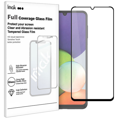 Imak Full Coverage Tempered Glass Screen Protector for Samsung Galaxy A22 4G - Black