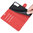 Leather Wallet Case & Card Holder Pouch for Samsung Galaxy S21 FE - Red