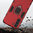 Slim Armour Shockproof Case / Finger Ring Holder for Samsung Galaxy S21 FE - Red
