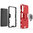 Slim Armour Shockproof Case / Finger Ring Holder for Samsung Galaxy S21 FE - Red