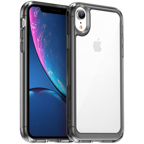 Hybrid Acrylic Tough Shockproof Case for Apple iPhone XR - Black (Frame)