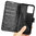 Leather Wallet Case & Card Holder Pouch for Motorola Edge 50 Pro - Black