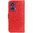 Leather Wallet Case & Card Holder Pouch for Motorola Edge 50 Fusion - Red