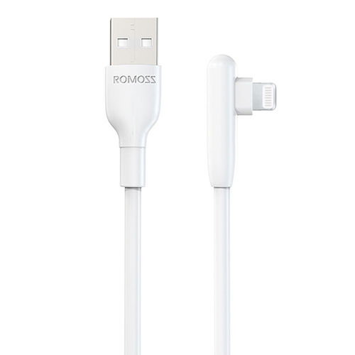 Romoss Left / Right Angle (Elbow) USB Lightning Charging Cable (1m) for iPhone / iPad - White