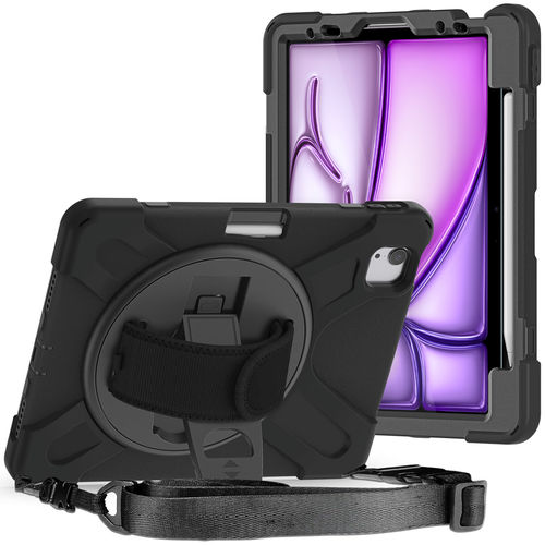 360 Hand Holder / Shoulder Strap / Shockproof Case for Apple iPad Air 13-inch (M2) 2024