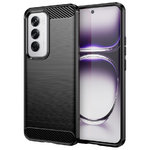 Flexi Slim Carbon Fibre Case for Oppo Reno12 5G - Brushed Black