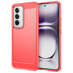 Flexi Slim Carbon Fibre Case for Oppo Reno12 5G - Brushed Red