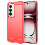 Flexi Slim Carbon Fibre Case for Oppo Reno12 Pro 5G - Brushed Red