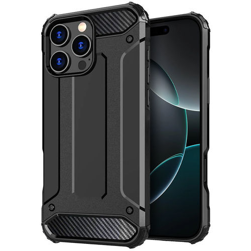 Military Defender Tough Shockproof Case for Apple iPhone 16 Pro - Black