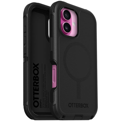 OtterBox Defender MagSafe Shockproof Case for Apple iPhone 16 - Black