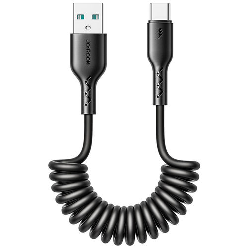 Joyroom (3A) USB-A to Type-C Retractable Coiled Charging Cable (1.5m) for Phone / Tablet