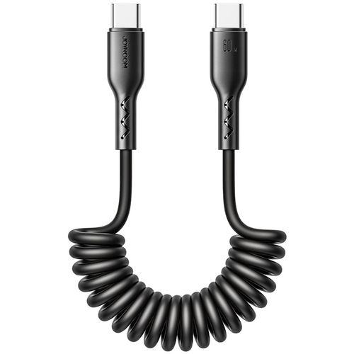 Joyroom (60W) USB Type-C (PD) Retractable Coiled Charging Cable (1.5m) for Phone / Tablet