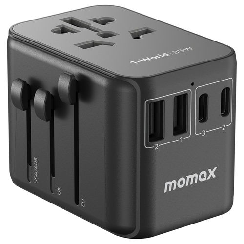 Momax 1-World (35W) PD (5-Port) USB Type-C Charger / AC Plug / Travel Adapter