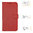 Leather Wallet Case & Card Holder Pouch for Motorola Moto X4 - Red