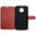 Leather Wallet Case & Card Holder Pouch for Motorola Moto G5S - Red