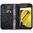 Leather Wallet Case & Card Holder Pouch for Motorola Moto E (2nd Gen) - Black