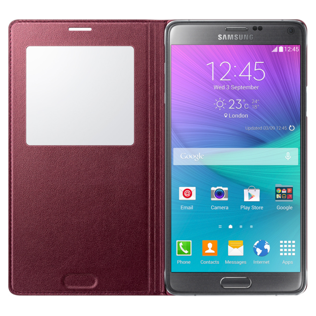 Samsung Galaxy Note 4 S-View Flip Case (Electro Plum)