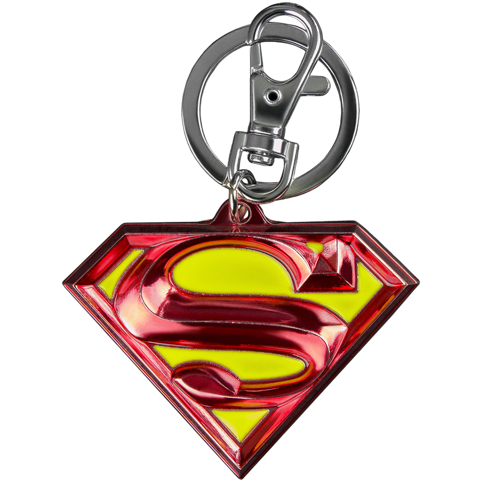 Superman Logo Colour Enamel Keychain (Keyring)