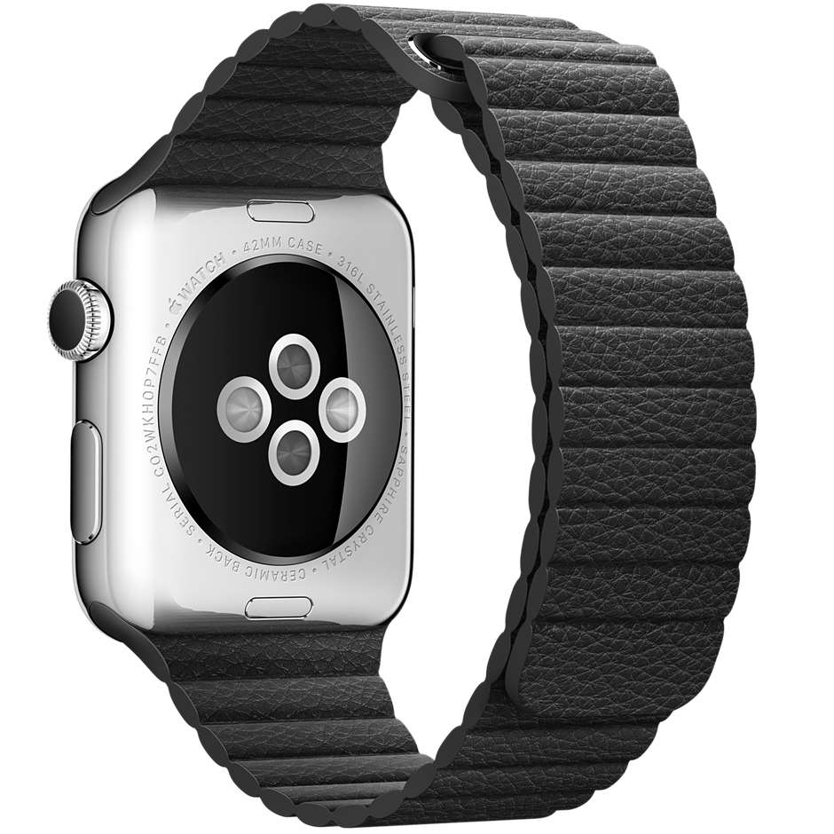 Baseus Leather Loop Band - Apple Watch 42mm (Black)