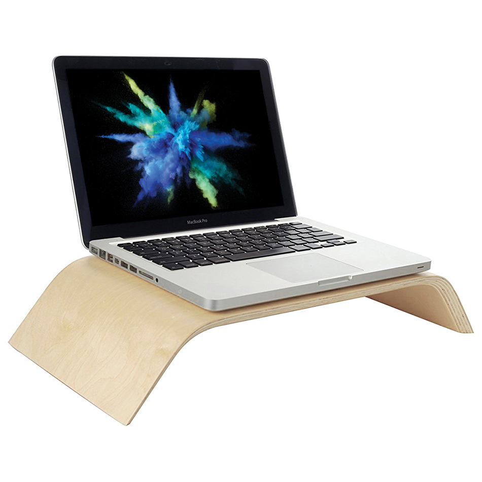 macbook and monitor stand