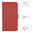 Leather Wallet Case & Card Holder Pouch for Huawei GR5 (2017) - Red