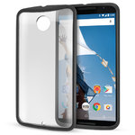 Orzly Fusion Frame Bumper Case for Google Nexus 6 - Black / Clear