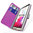Orzly Leather Wallet Flip Case (Card Holder) for LG G3 - Purple