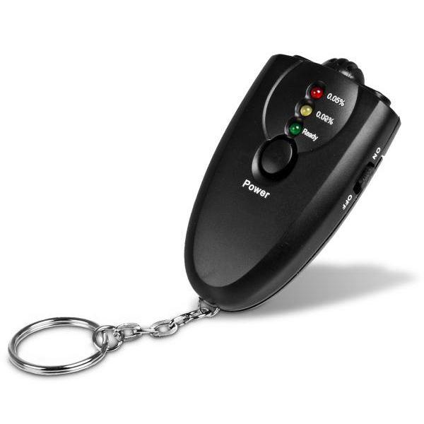 Alcohol Breathalyser Keyring Breath Tester with LED Torch